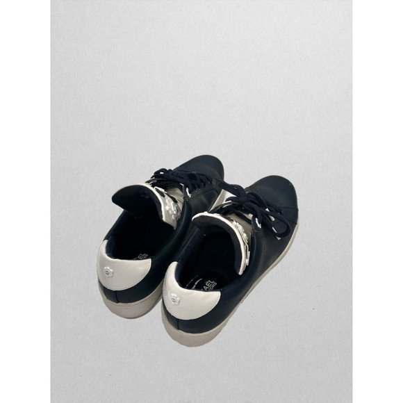 Michael Kors Black Fashion Sneaker with White/Black Flowers - Picture 4 of 5